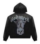 Godspeed Circle Of Life Zip Up Hoodie Vintage Wash Black