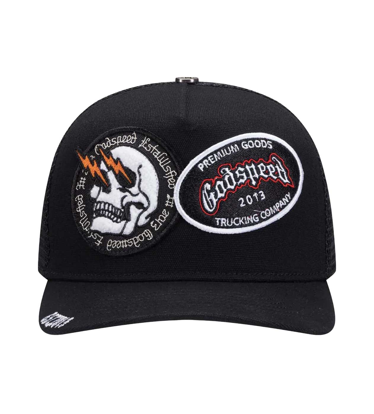 Godspeed Dual Patch Trucker Hat Black (Snapback) – Restock AR