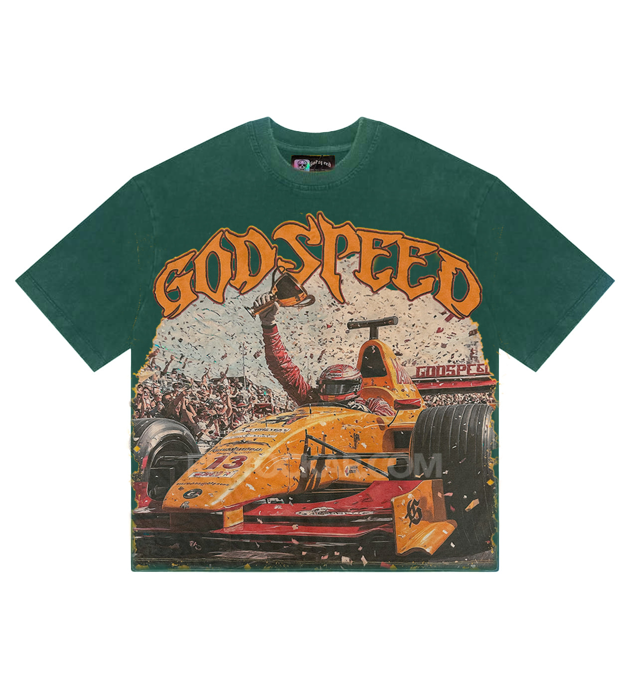 Godspeed F1 Finish Line Tee Forrest Green