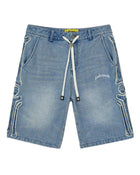 Godspeed Femur Frayed Denim Shorts Blue