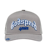 Godspeed Forever Trucker Hat Grey/Royal Blue