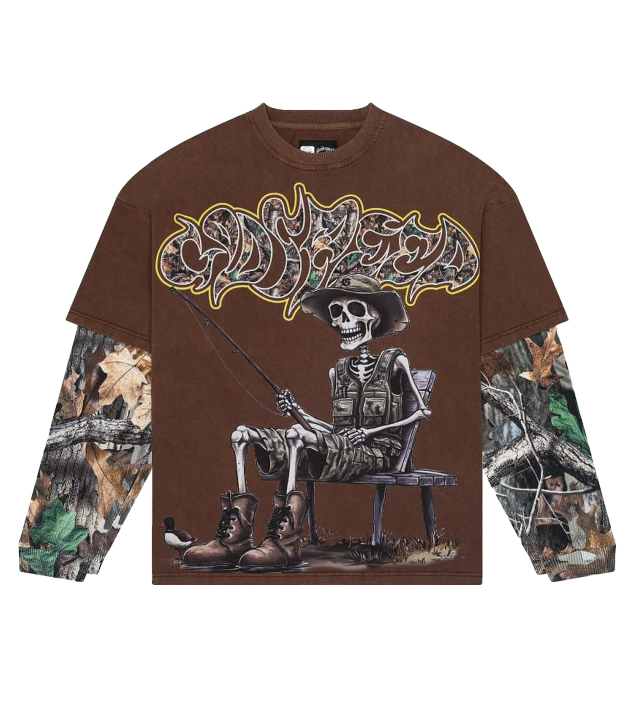 m*o様 GODSPEED GONE FISHING LAYERED T-SHI Godspeed Gone Fishing Layered L/S Tee Washed Brown – Restock AR