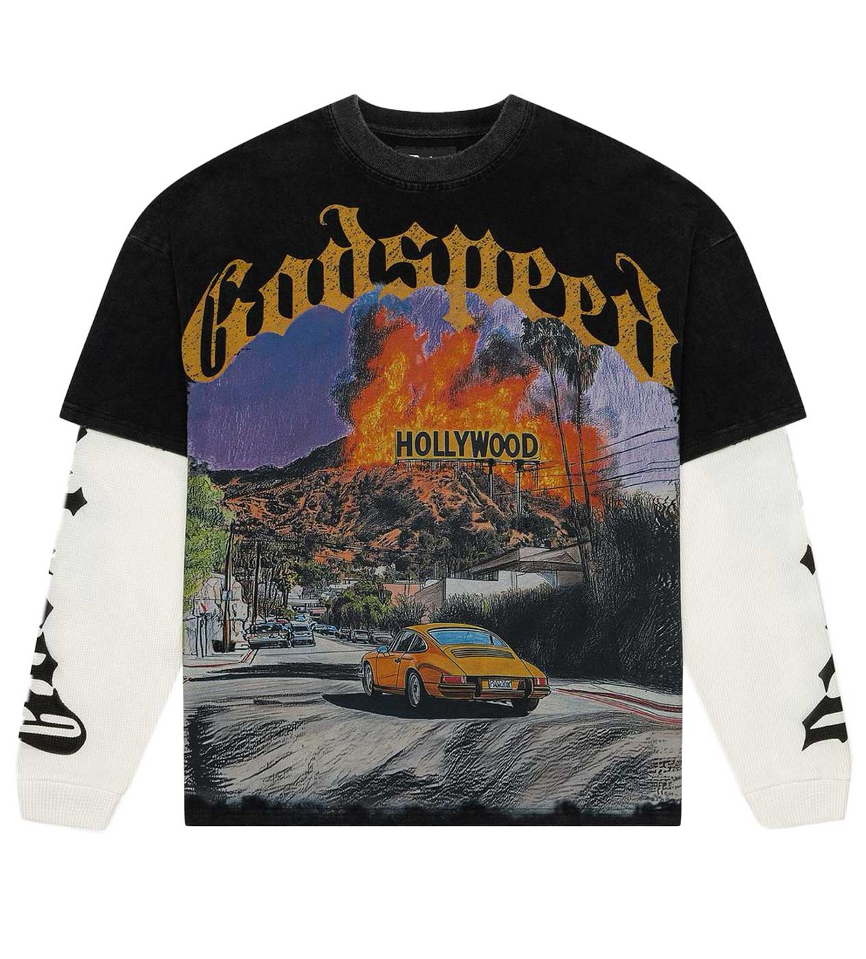 Godspeed Los Scandalous Layered Tee Washed Black