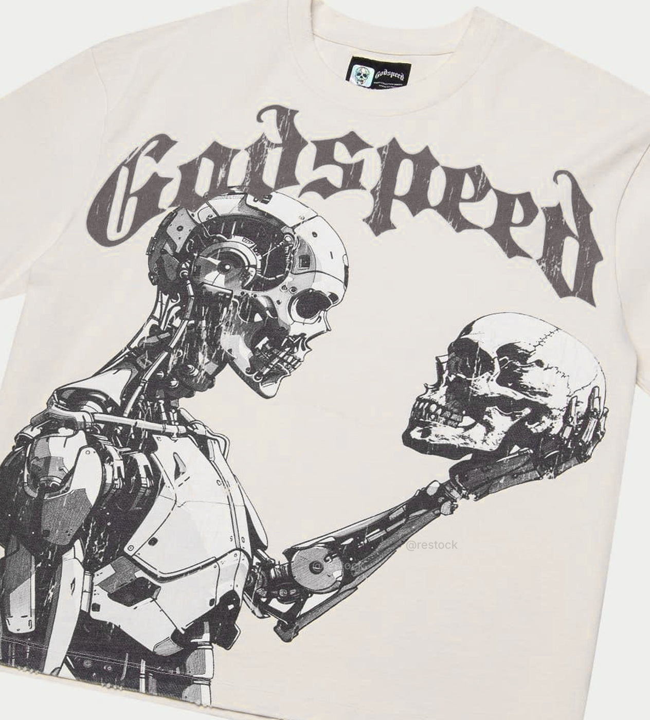 Godspeed Mankind vs AI 3 Tee Bone/Black