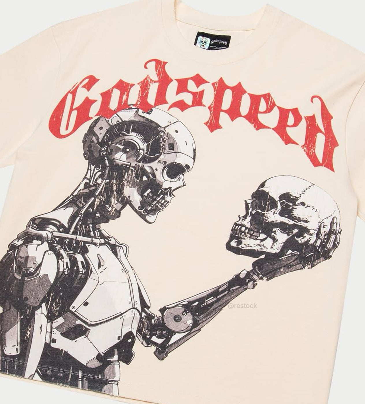Godspeed Mankind vs AI 3 Tee Bone/Red