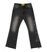 Godspeed OG Logo Flared Denim Stitched Grey Wash