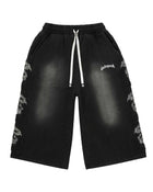 Godspeed OG Logo Noir Studded 3QTR Shorts Black