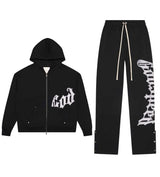 Godspeed OG Logo Sweatsuit V2 Black/Silver Satin