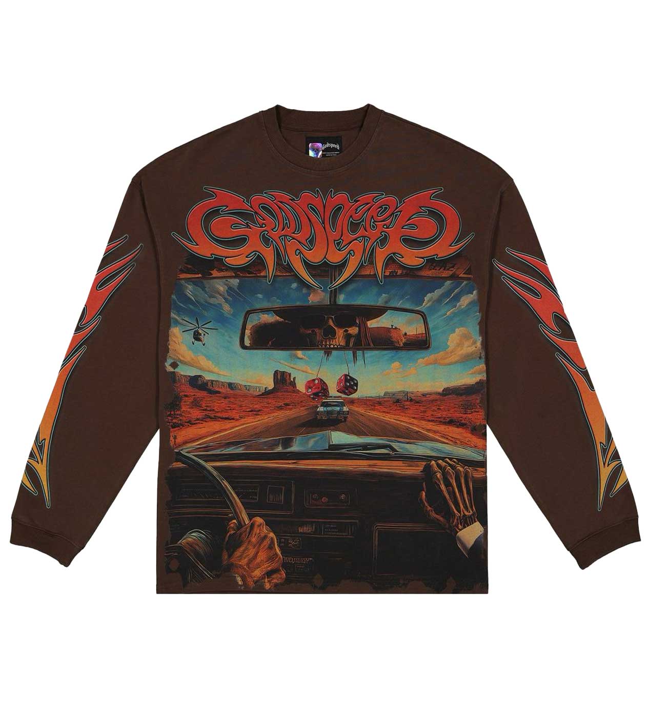 Godspeed On The Run L/S Tee Mocha Brown