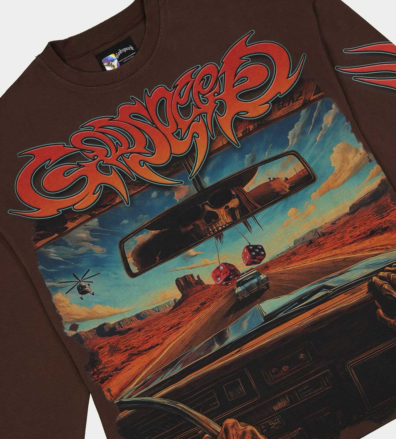 Godspeed On The Run L/S Tee Mocha Brown