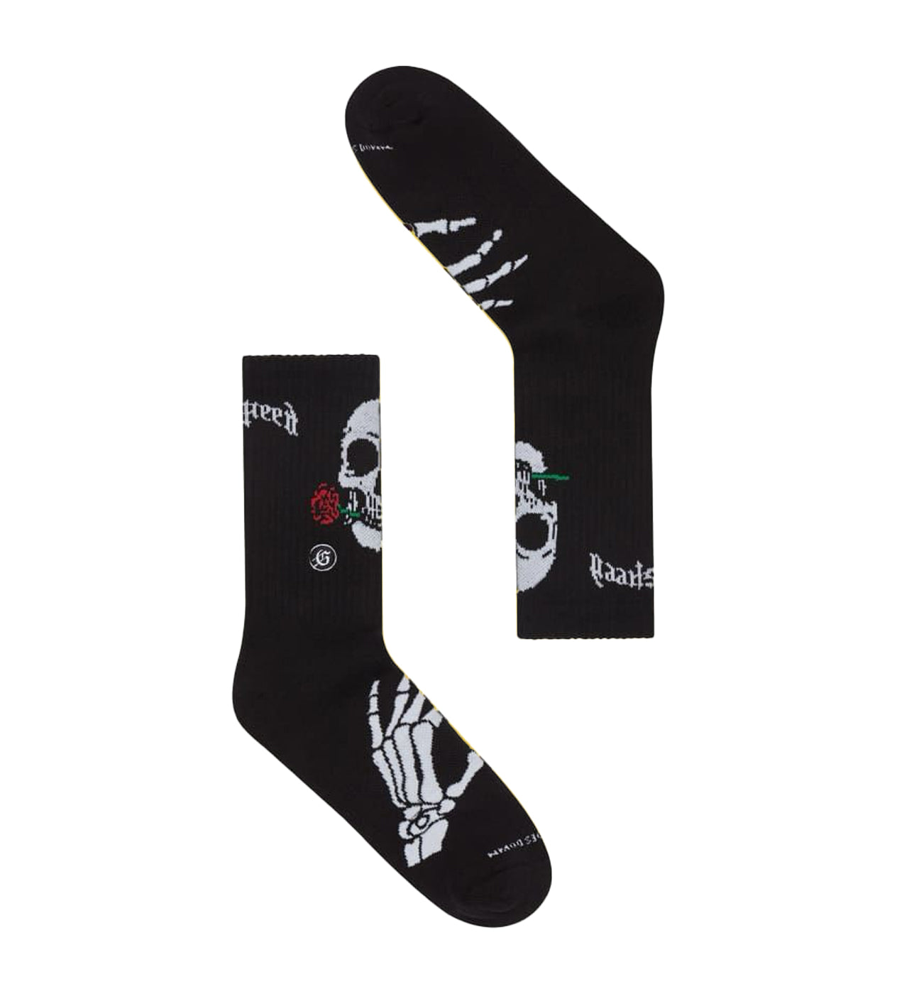 Godspeed Skull Roses Socks Black