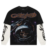 Godspeed Space Traveler Layered Tee Black