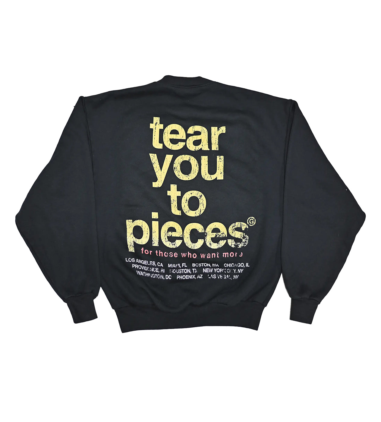 Greedy Unit Tear You 2 Pieces Crewneck Black