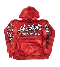 Hellstar *Unreleased* Records Tie Dye Red Hoodie front