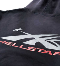 Hellstar Airbrushed Skull Hoodie Black Back View Detailed