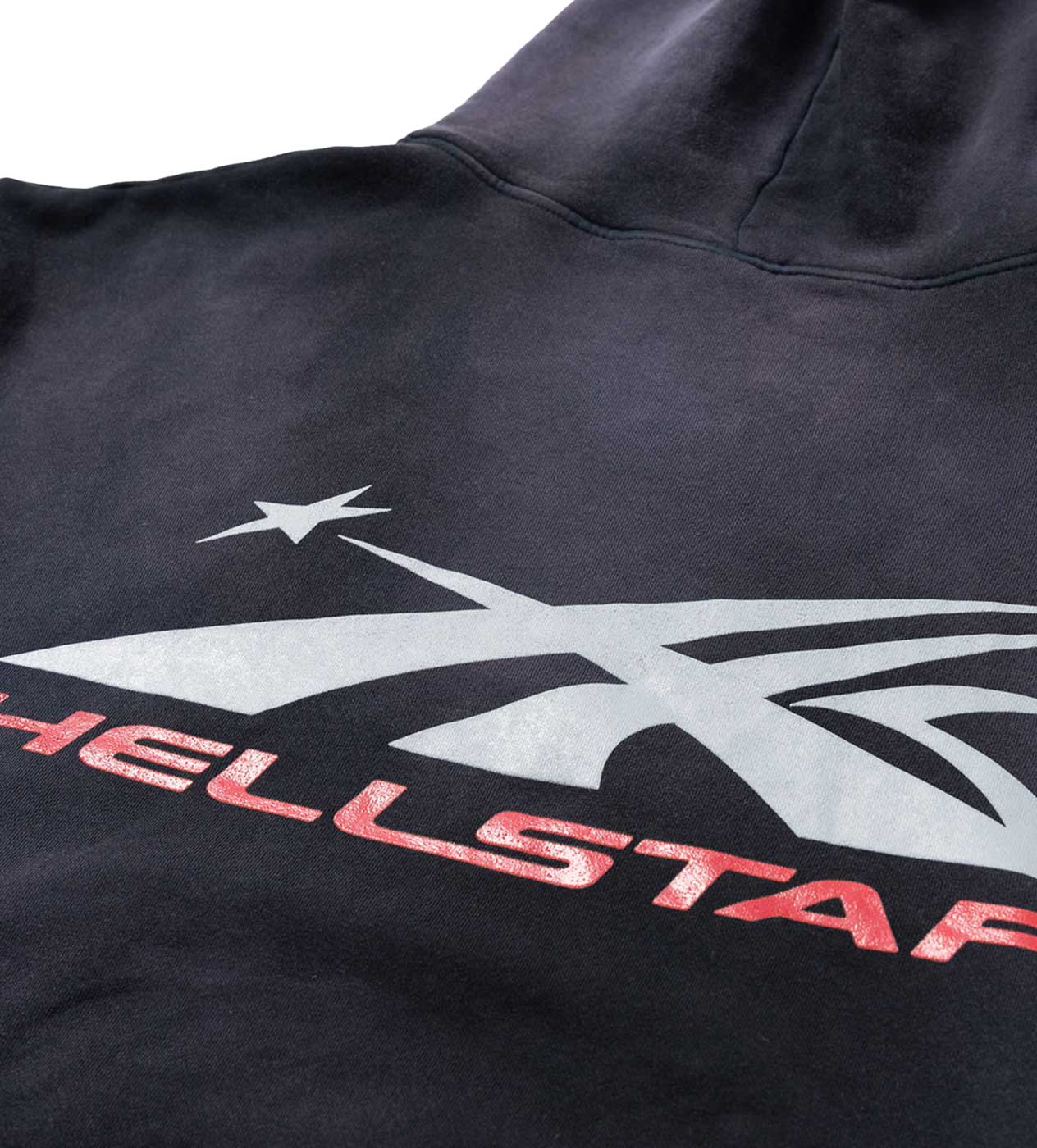 Hellstar Airbrushed Skull Hoodie Black Back View Detailed