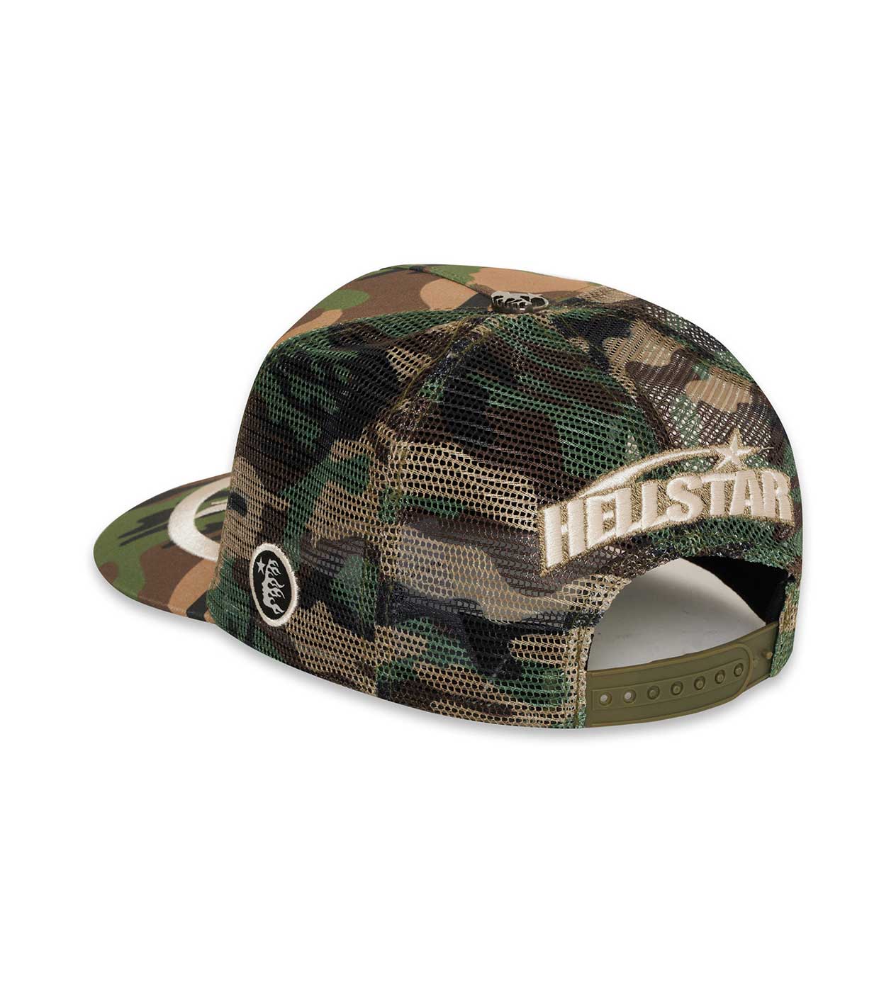 Hellstar Big Logo Trucker Hat Camo (Snapback) back view