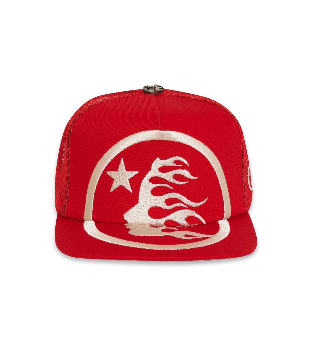 Hellstar Big Logo Trucker Hat Red (Snapback) front