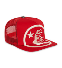 Hellstar Big Logo Trucker Hat Red (Snapback) side view