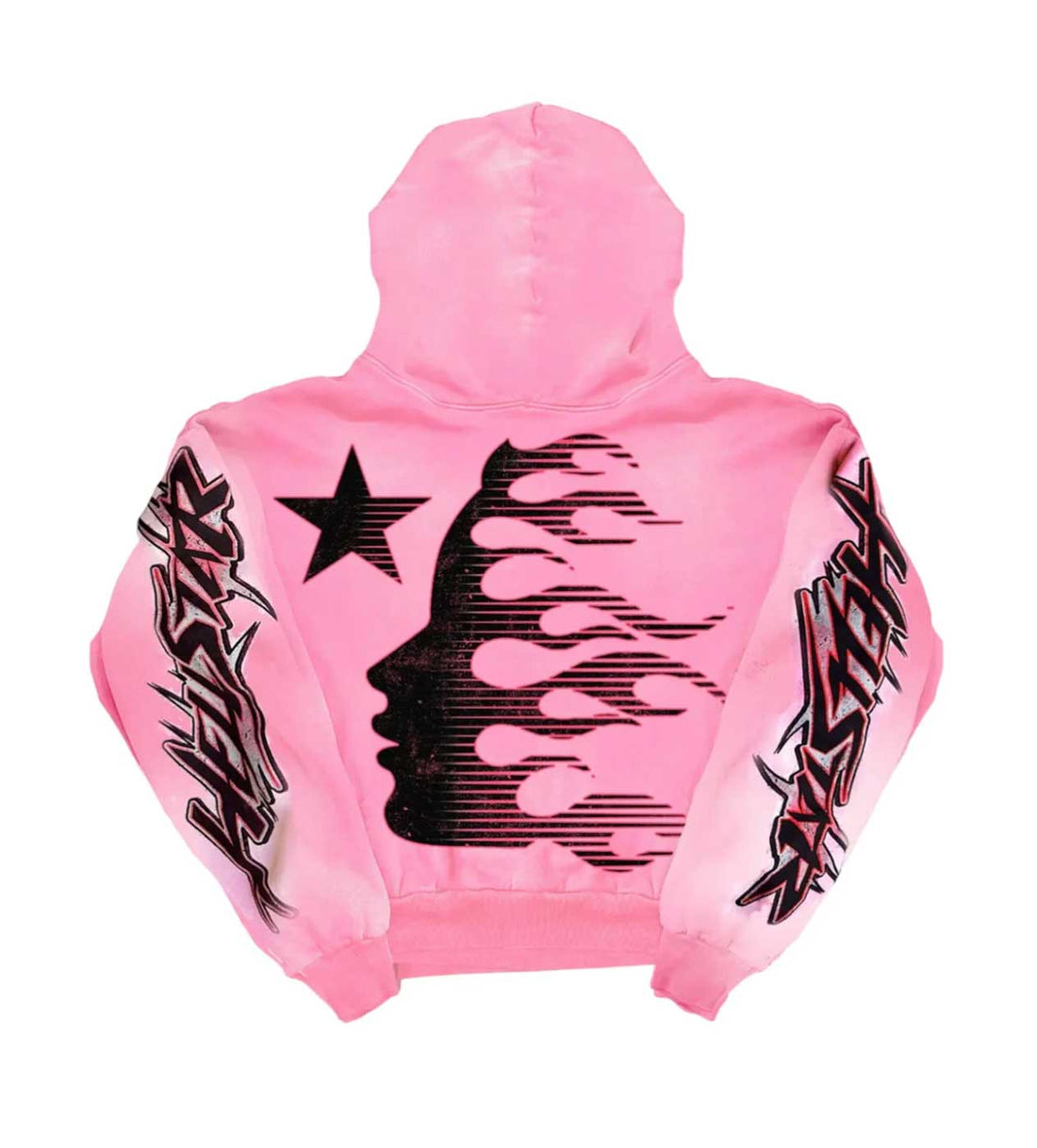 Product Image Of Hellstar Brainwashed Hoodie Pink (Without Brain) Back View