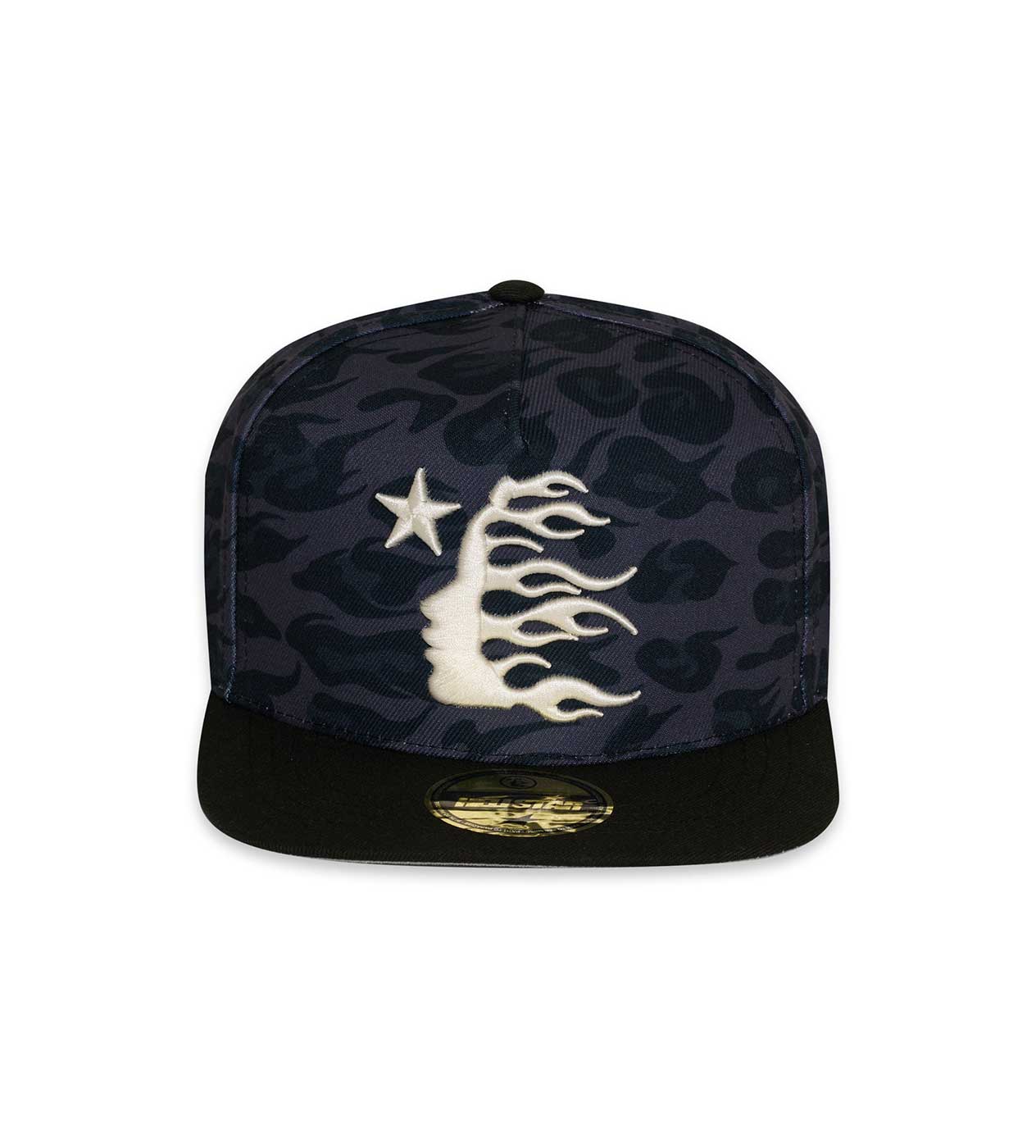 Hellstar Cheeta Print Hat Black (Snapback) front view