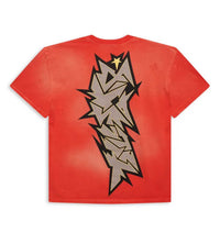 Hellstar Cracked Logo Distress Tee Red back