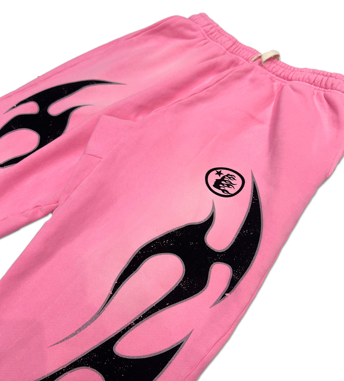 Product Image Of Hellstar Pink Flame Sweatpants Side View