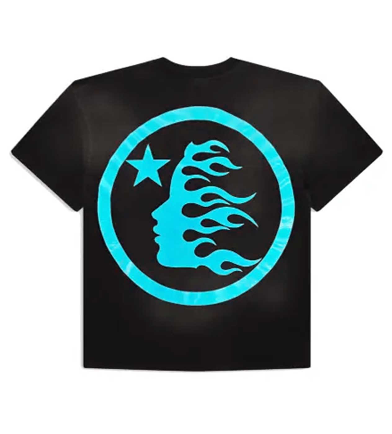 Hellstar Sport Logo Gel Tee Black/Light Blue back