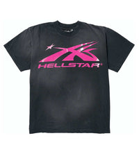 Hellstar Sport Logo Gel Tee Black/Pink front