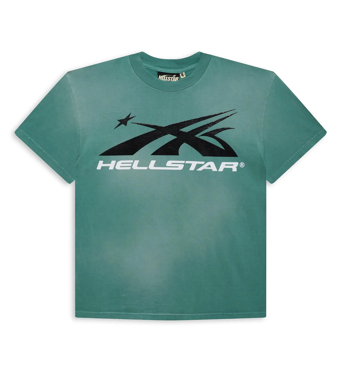 Hellstar Sport Logo Gel Tee Green front view