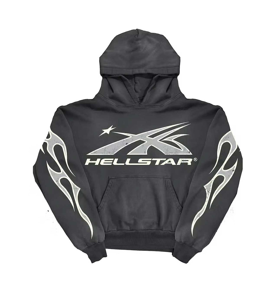 Product Image Of Hellstar Sport Logo Hoodie Black Front View