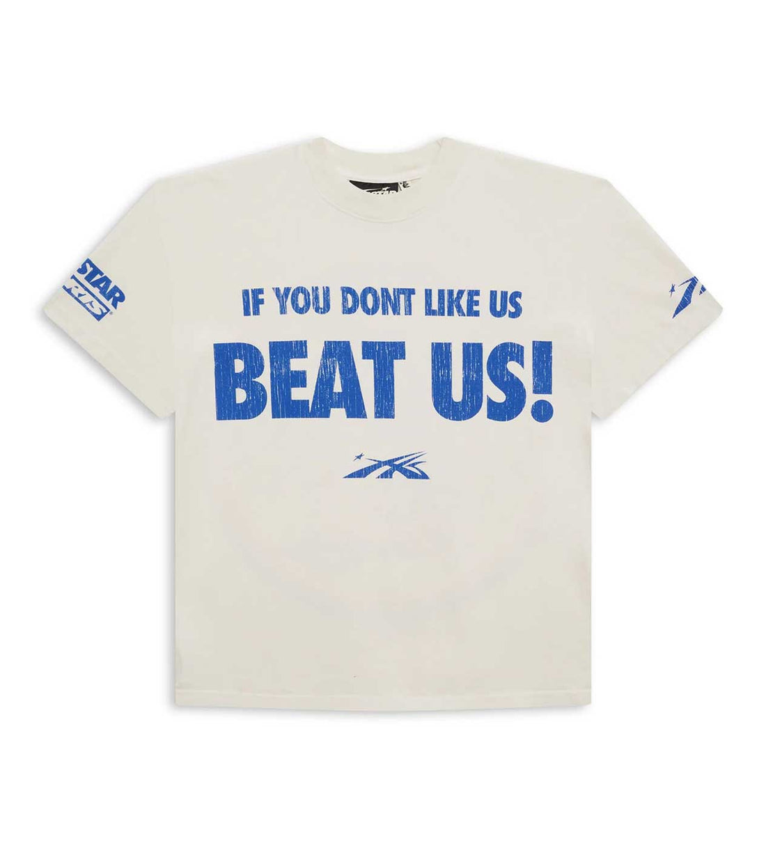 Hellstar Sports Beat Us! Tee (White/Blue) Front View