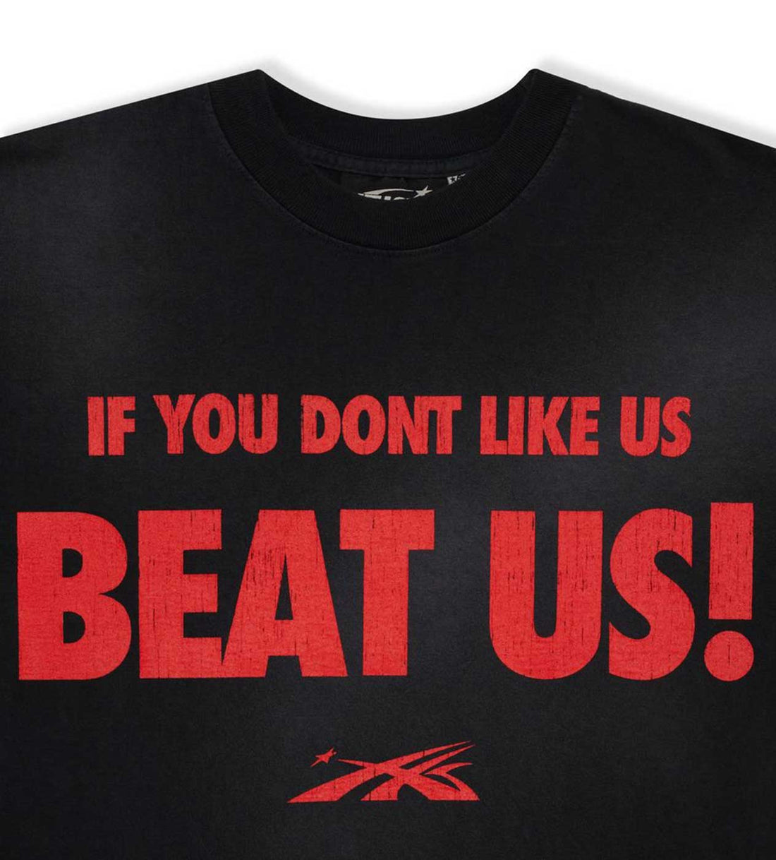 Hellstar Sports Beat Us! Tee (Black/Red) Front Detailed