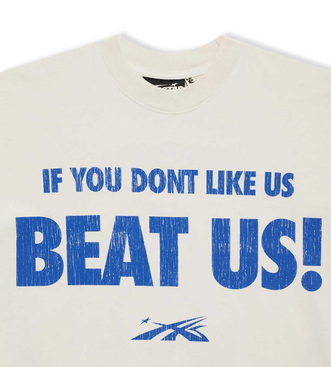 Hellstar Sports Beat Us! Tee (White/Blue) Front Detailed
