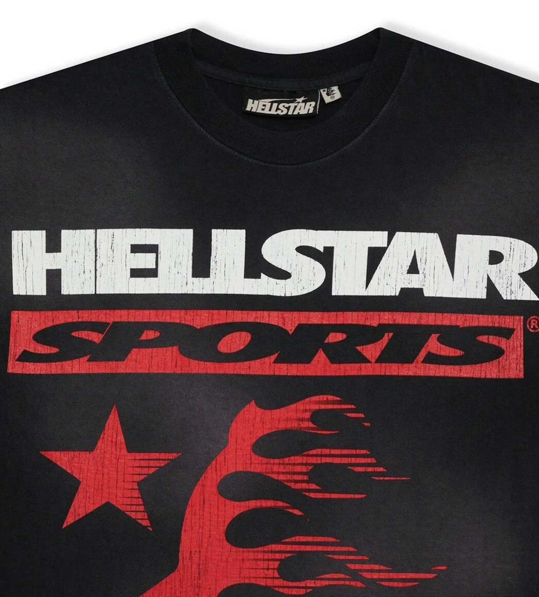 Hellstar Sports Family Tee Black Detailed Front View