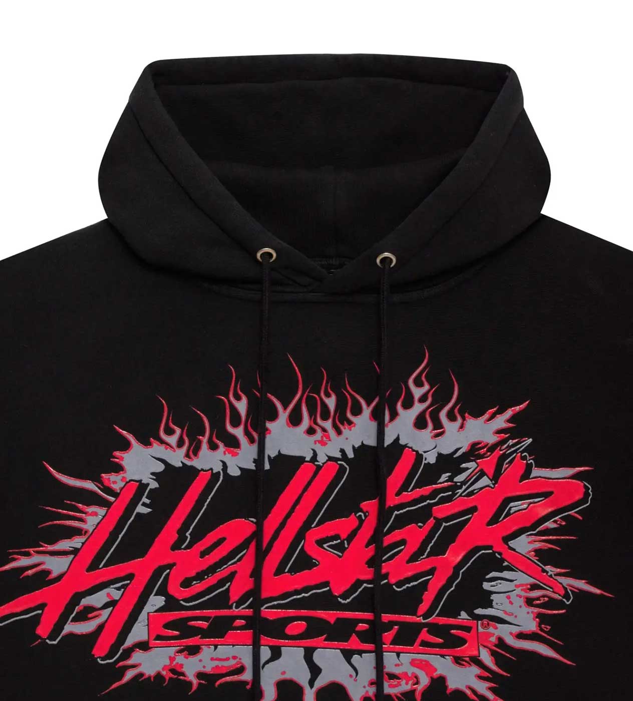 Hellstar Sports Future Flame Hoodie Black front close view