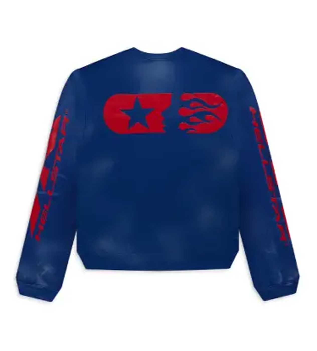 Hellstar Sports Gel Crewneck Blue back