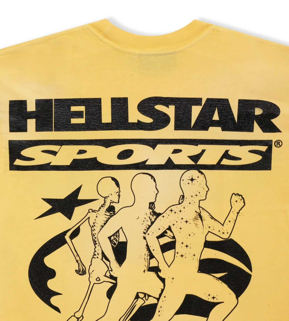 Hellstar Sports Marathon Tee Yellow Back View Detailed