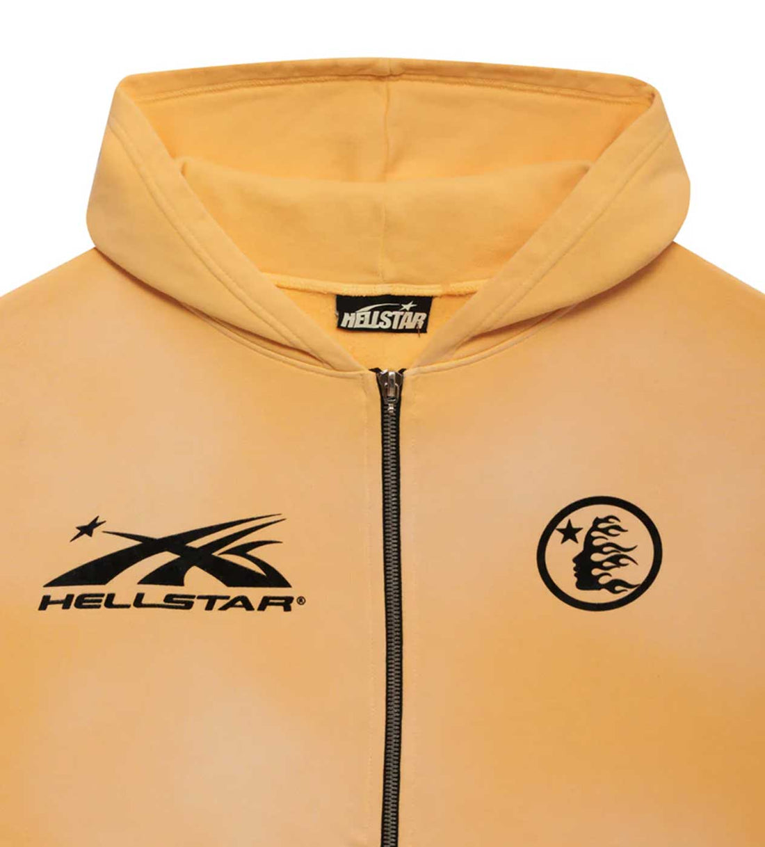 Hellstar Sports Sports Zip-Up Yellow Front View Close