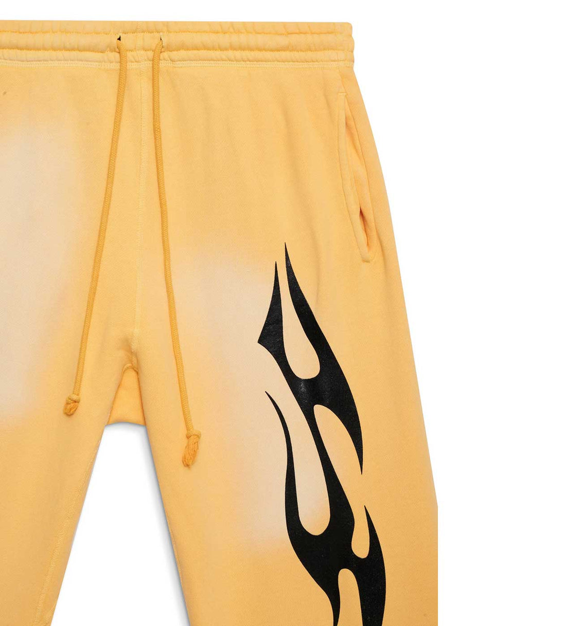 Hellstar Sports Sweatpants Yellow Close Up Front