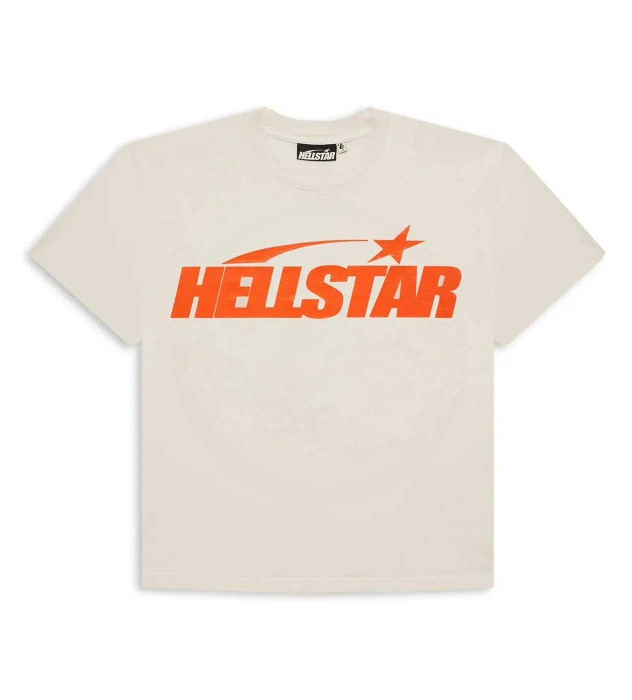 Hellstar Studios Classic Regular Print Tee Cream/Orange – Restock AR