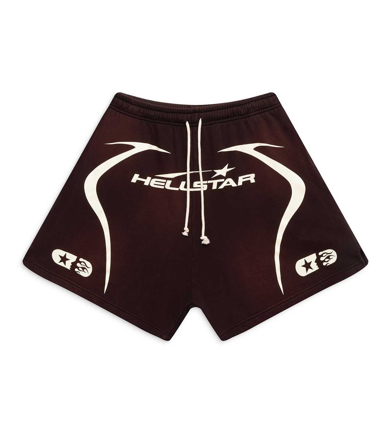 Hellstar Warm Up 7 on 7 Shorts Brown front view