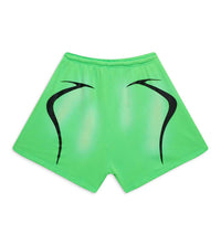 Hellstar Warm Up 7 on 7 Shorts Neon Green back