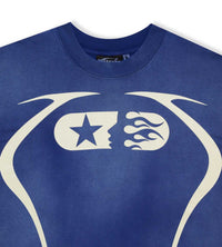 Hellstar Warm Up 7 on 7 Tee Blue front close up