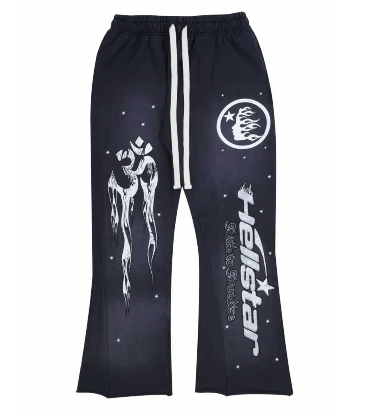 Hellstar Studios Capsule 9.0 ‘Racer Black Flare’ Sweatpants Black, Front View