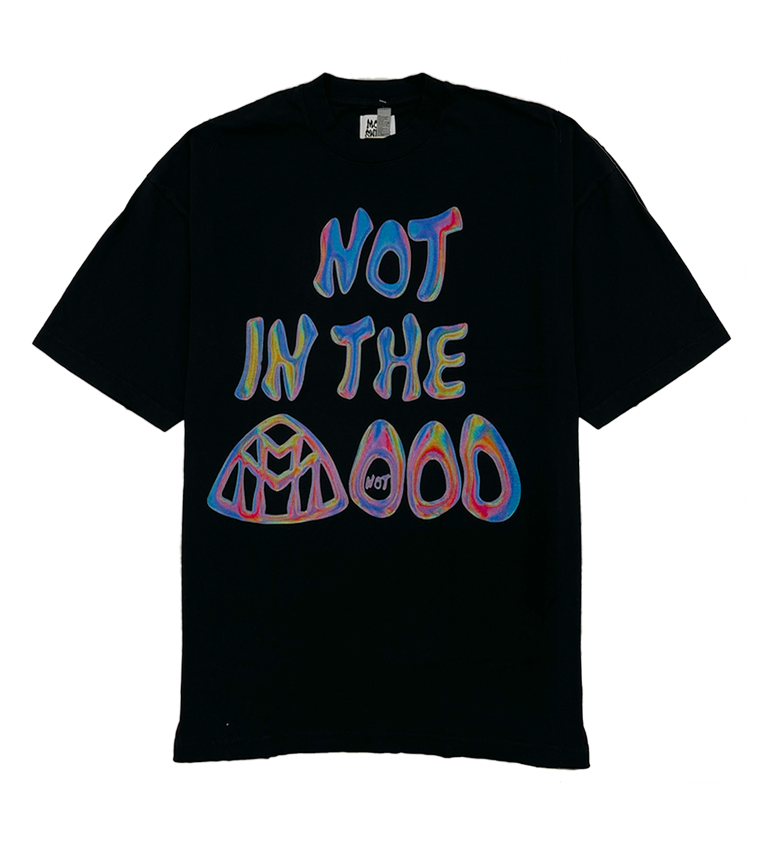 Mood Swings Holographic Tee Black, Front View