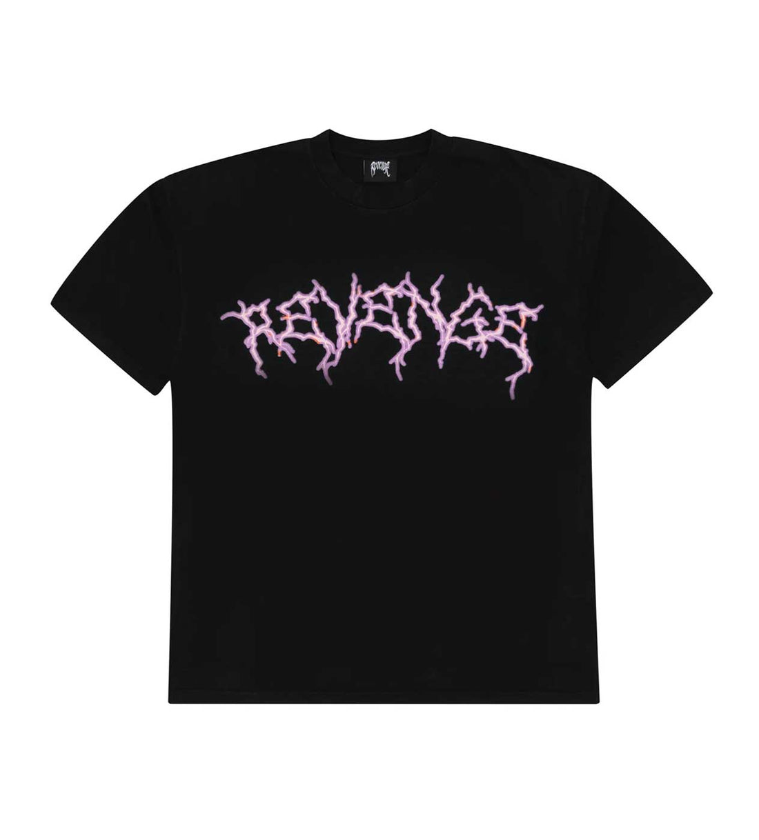Revenge Lightning Anarchy Tee Black Front View