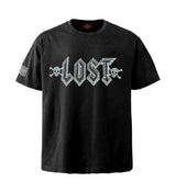 Lost Intricacy Engraved Rhinestone Tee Black