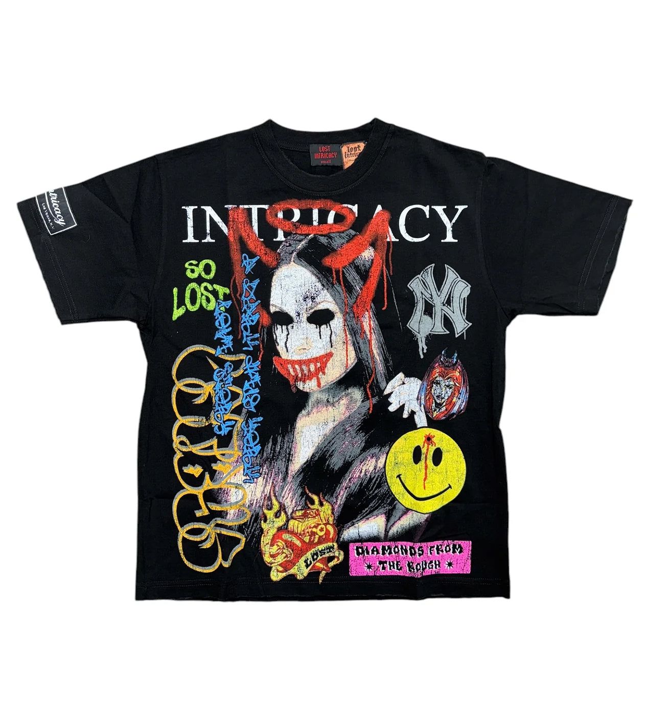 Lost Intricacy Front Page Mag Tee Black