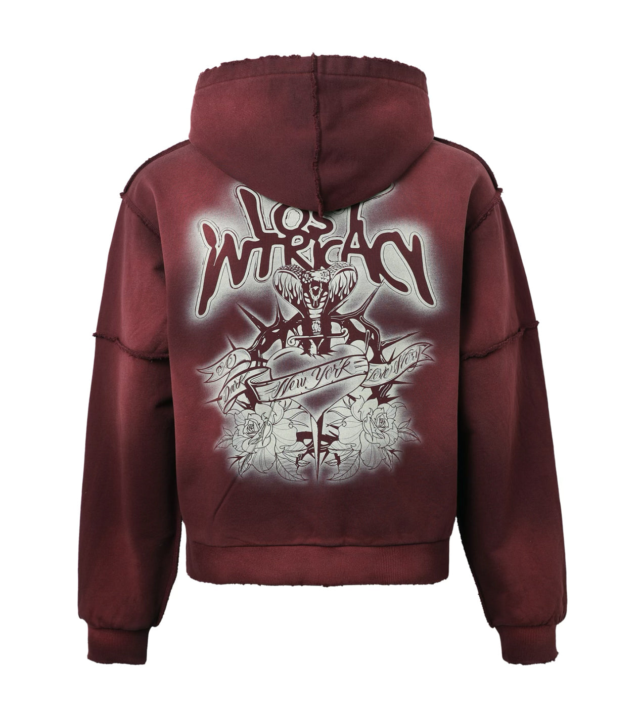 Lost Intricacy Man Hoodie Burgundy